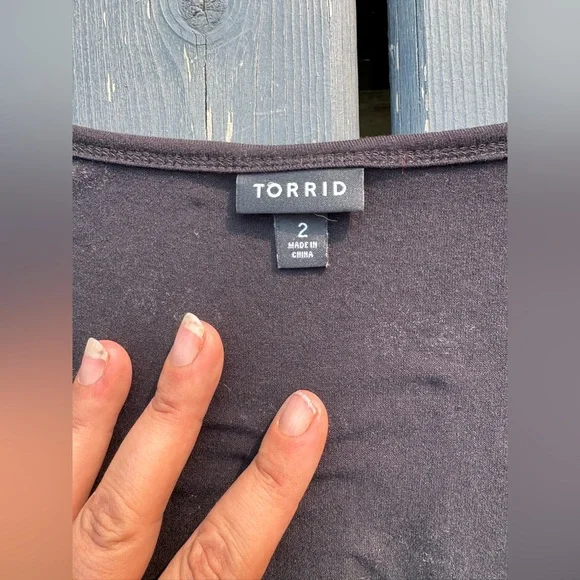 Torrid Black Midi Dress with White Bicycle Design - Picture 14 of 15